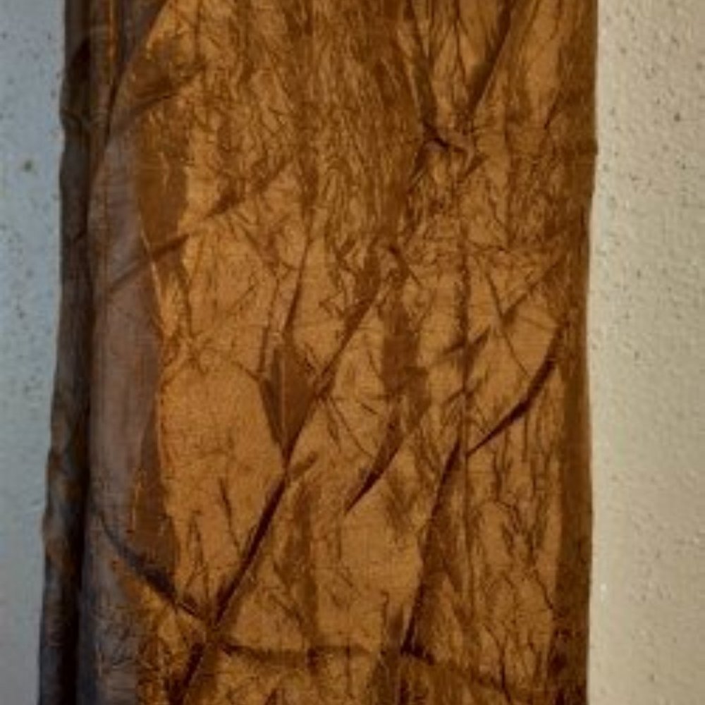 TWO BROWN SILKY PANELS